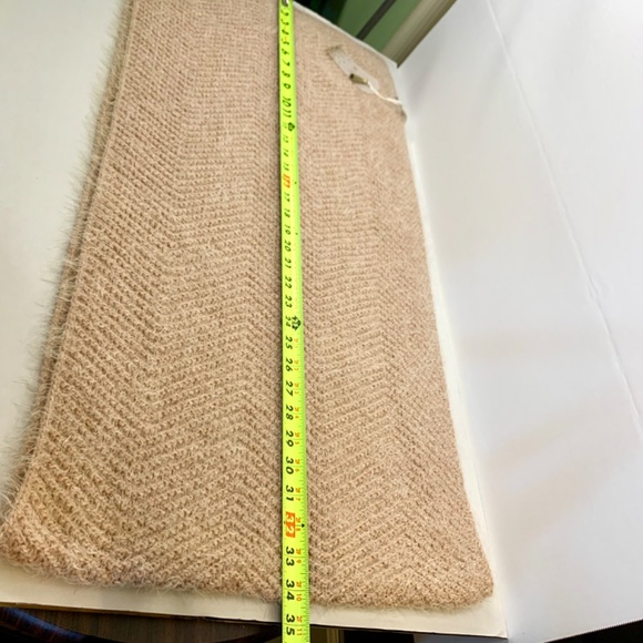 CHIC Beige/powder pink buttery soft winter sweater schal /scarf cottagecore boho - Picture 9 of 10